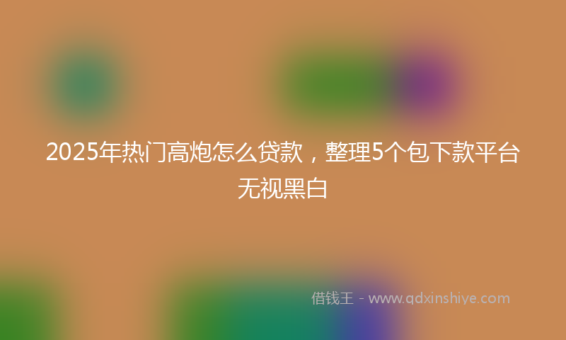 2025年热门高炮怎么贷款，整理5个包下款平台无视黑白