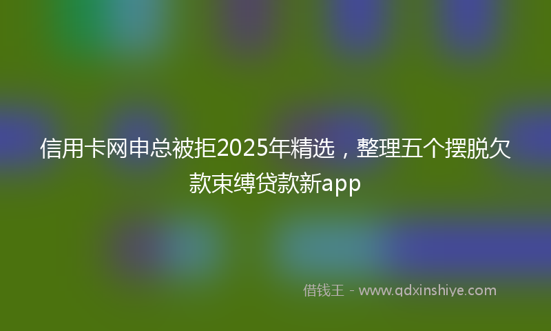 信用卡网申总被拒2025年精选，整理五个摆脱欠款束缚贷款新app