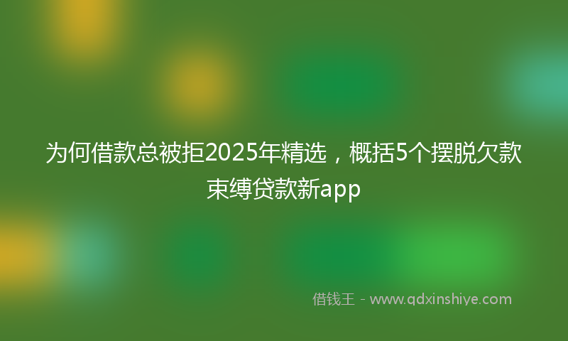 为何借款总被拒2025年精选，概括5个摆脱欠款束缚贷款新app