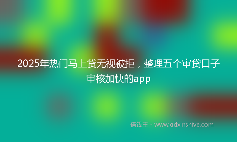 2025年热门马上贷无视被拒，整理五个审贷口子审核加快的app