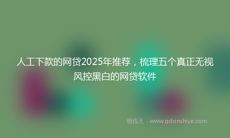 人工下款的网贷2025年推荐，梳理五个真正无视风控黑白的网贷软件