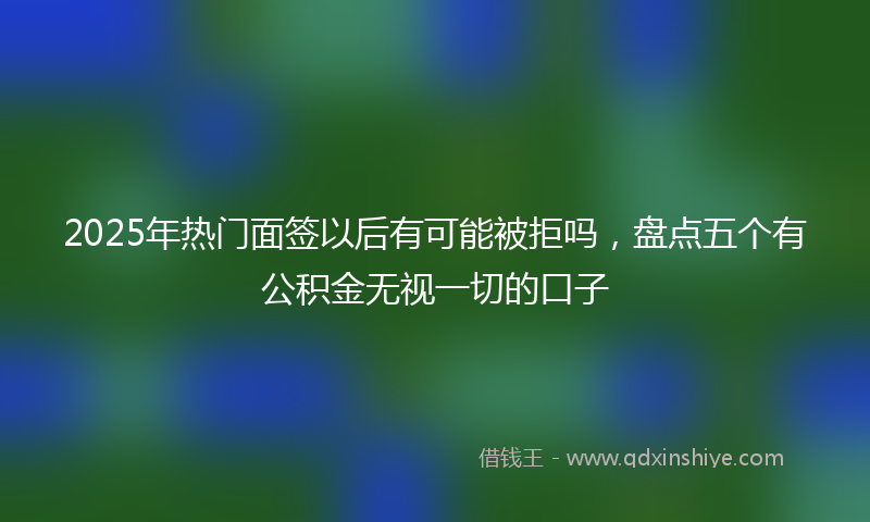 2025年热门面签以后有可能被拒吗，盘点五个有公积金无视一切的口子