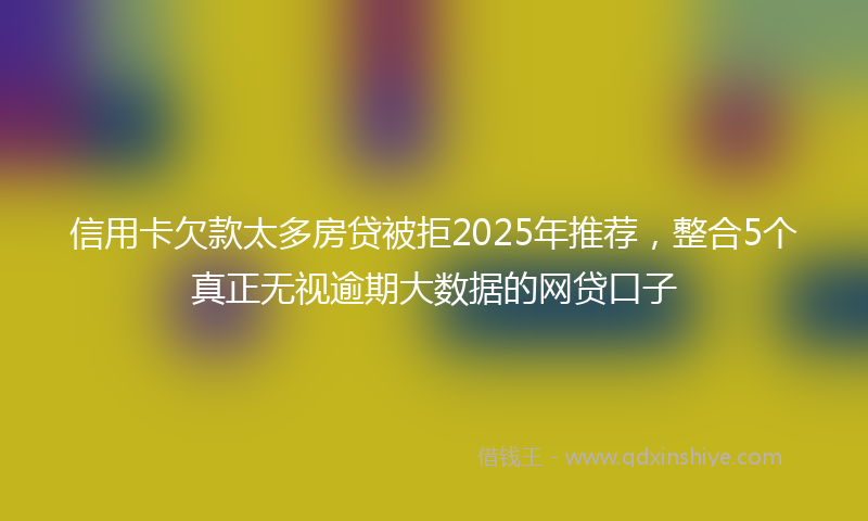 信用卡欠款太多房贷被拒2025年推荐，整合5个真正无视逾期大数据的网贷口子