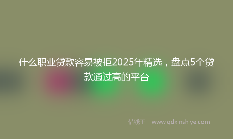 什么职业贷款容易被拒2025年精选，盘点5个贷款通过高的平台