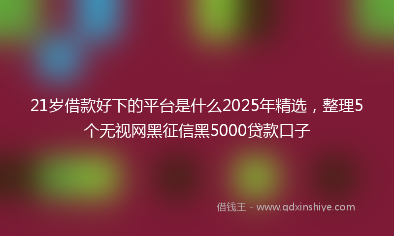 21岁借款好下的平台是什么2025年精选，整理5个无视网黑征信黑5000贷款口子