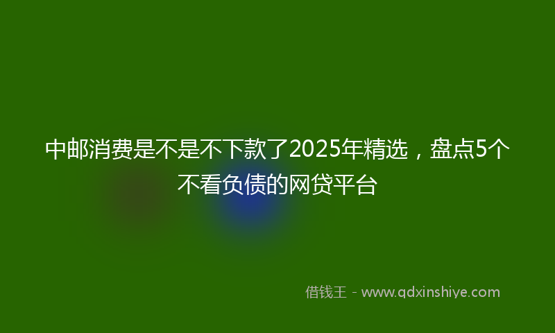 中邮消费是不是不下款了2025年精选，盘点5个不看负债的网贷平台
