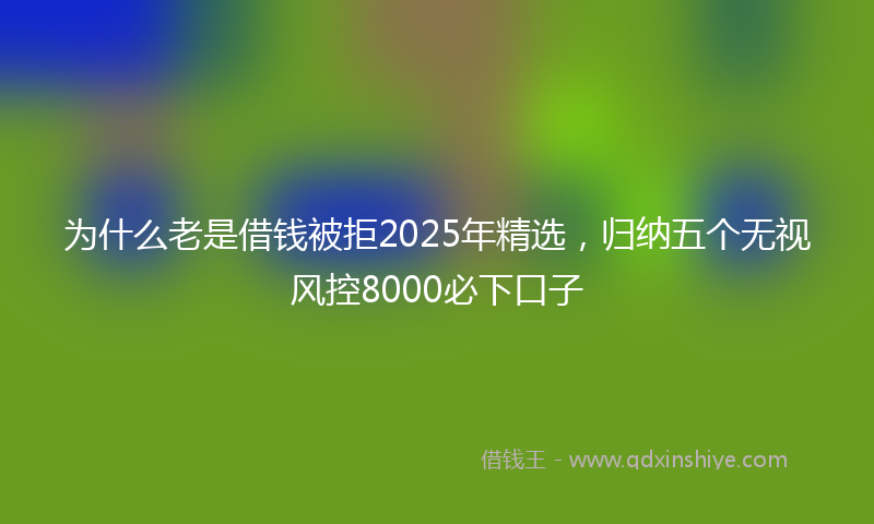 为什么老是借钱被拒2025年精选，归纳五个无视风控8000必下口子