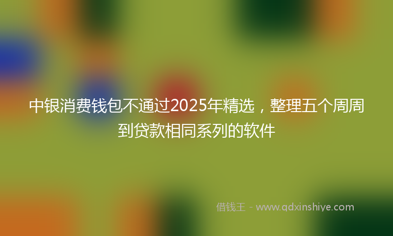 中银消费钱包不通过2025年精选，整理五个周周到贷款相同系列的软件