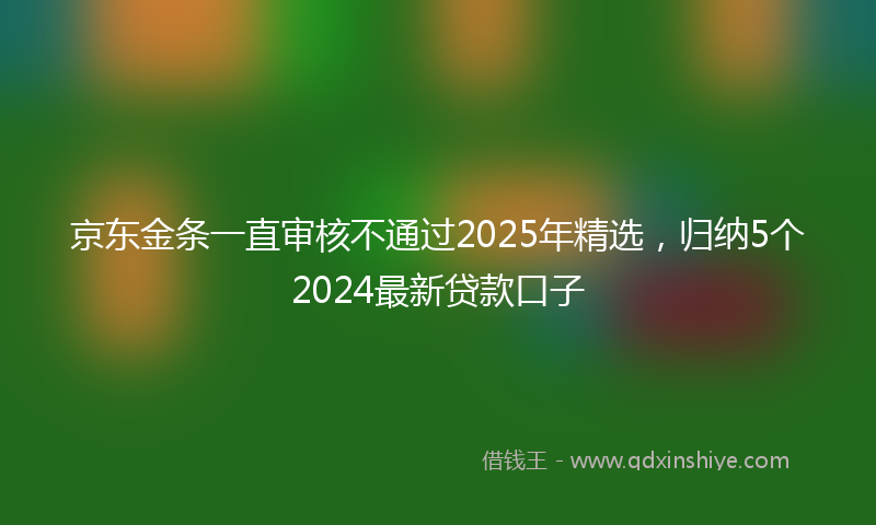 京东金条一直审核不通过2025年精选，归纳5个2024最新贷款口子