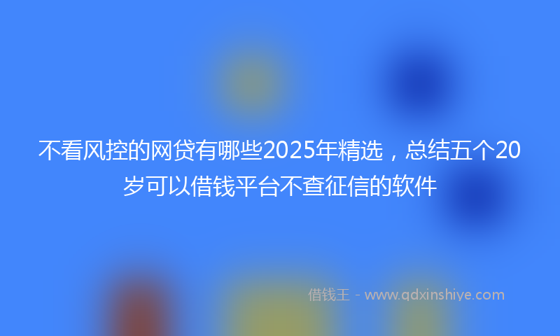 不看风控的网贷有哪些2025年精选，总结五个20岁可以借钱平台不查征信的软件