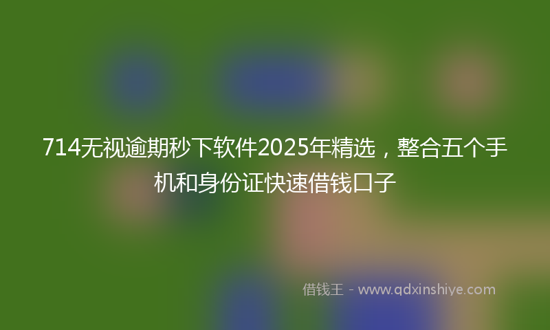 714无视逾期秒下软件2025年精选，整合五个手机和身份证快速借钱口子