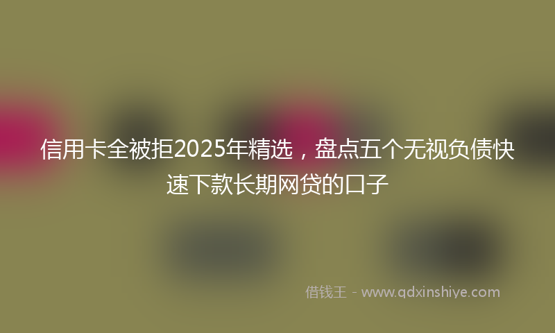 信用卡全被拒2025年精选,盘点五个无视负债快速下款长期网贷的口子