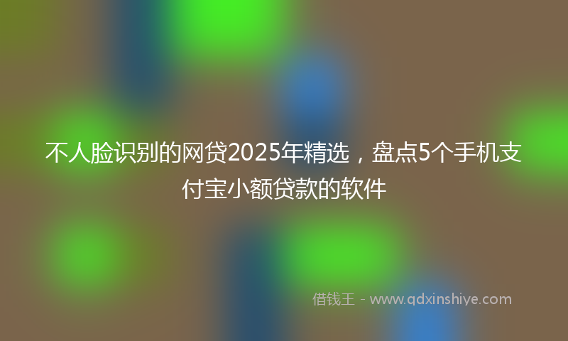 不人脸识别的网贷2025年精选，盘点5个手机支付宝小额贷款的软件