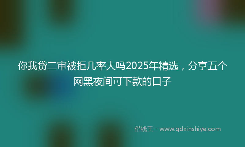 你我贷二审被拒几率大吗2025年精选，分享五个网黑夜间可下款的口子