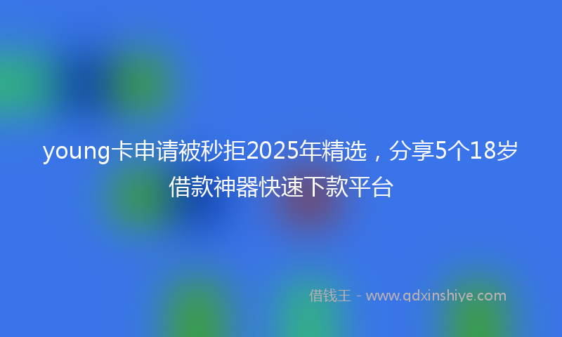 young卡申请被秒拒2025年精选，分享5个18岁借款神器快速下款平台