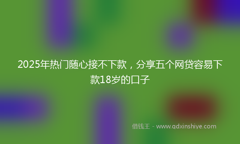 2025年热门随心接不下款，分享五个网贷容易下款18岁的口子