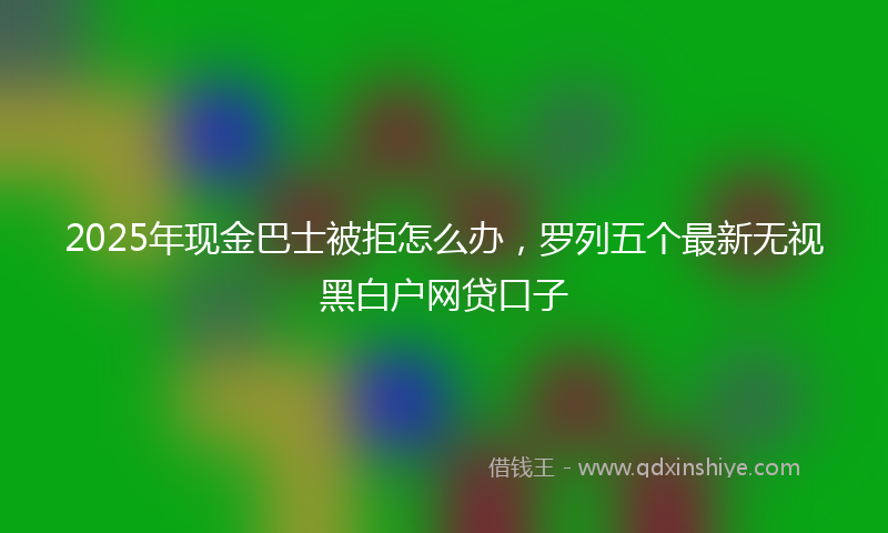 2025年现金巴士被拒怎么办，罗列五个最新无视黑白户网贷口子
