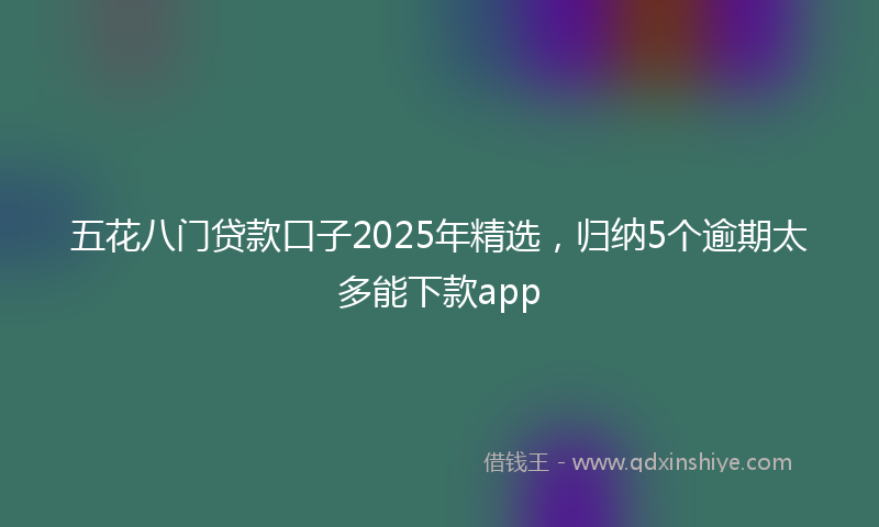 五花八门贷款口子2025年精选，归纳5个逾期太多能下款app