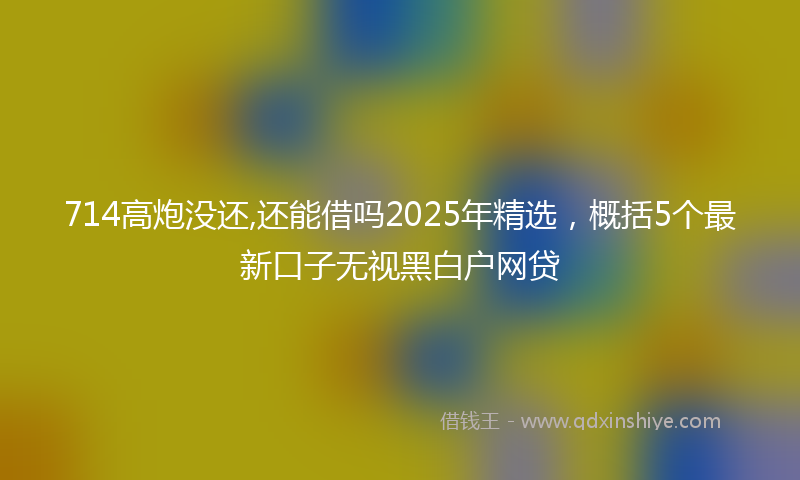 714高炮没还,还能借吗2025年精选，概括5个最新口子无视黑白户网贷