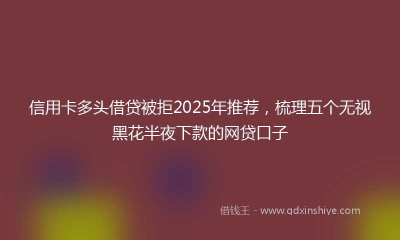 信用卡多头借贷被拒2025年推荐，梳理五个无视黑花半夜下款的网贷口子