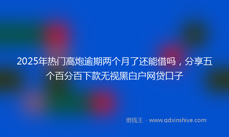 2025年热门高炮逾期两个月了还能借吗，分享五个百分百下款无视黑白户网贷口子
