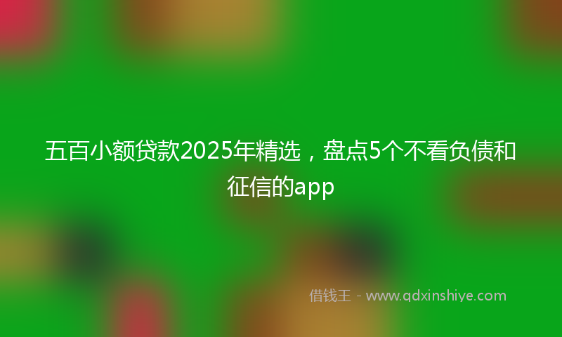 五百小额贷款2025年精选，盘点5个不看负债和征信的app