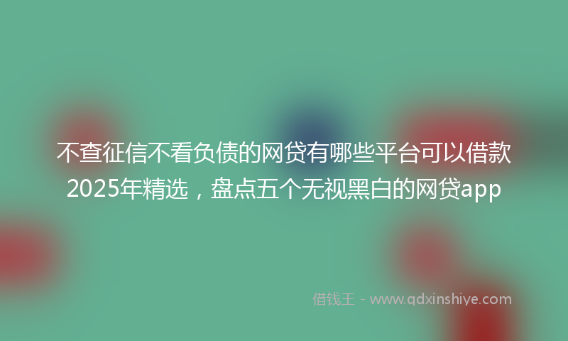 不查征信不看负债的网贷有哪些平台可以借款2025年精选，盘点五个无视黑白的网贷app