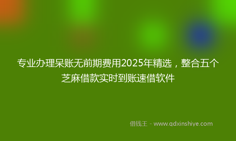 专业办理呆账无前期费用2025年精选，整合五个芝麻借款实时到账速借软件