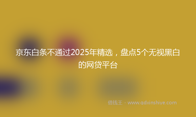 京东白条不通过2025年精选，盘点5个无视黑白的网贷平台