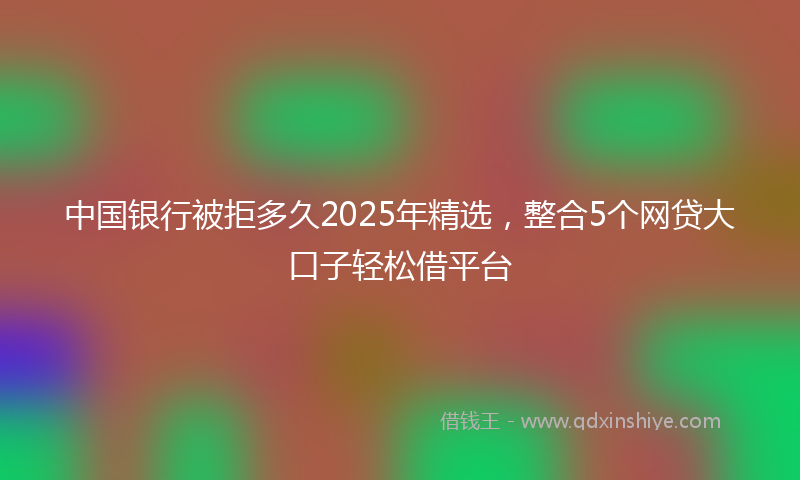 中国银行被拒多久2025年精选，整合5个网贷大口子轻松借平台