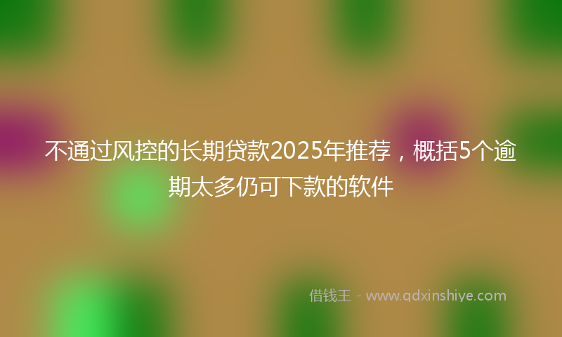 不通过风控的长期贷款2025年推荐，概括5个逾期太多仍可下款的软件