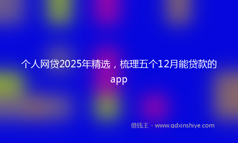 个人网贷2025年精选，梳理五个12月能贷款的app