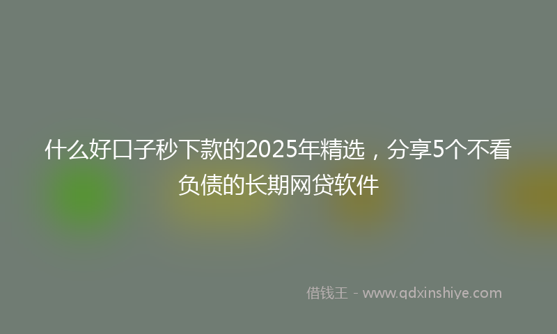 什么好口子秒下款的2025年精选，分享5个不看负债的长期网贷软件