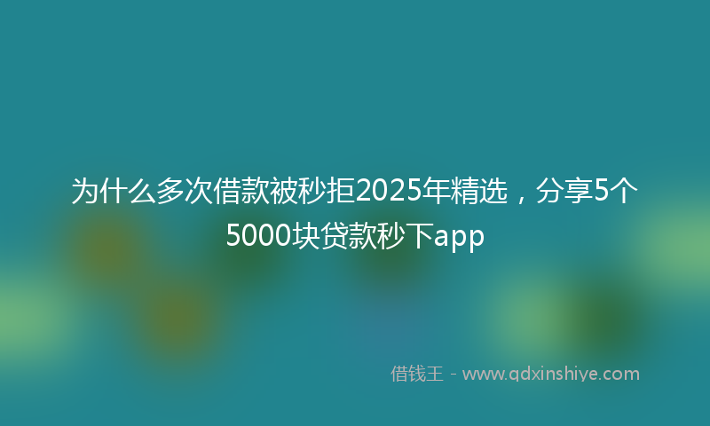 为什么多次借款被秒拒2025年精选，分享5个5000块贷款秒下app