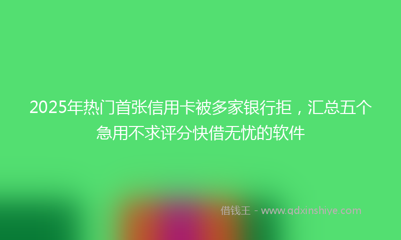 2025年热门首张信用卡被多家银行拒，汇总五个急用不求评分快借无忧的软件