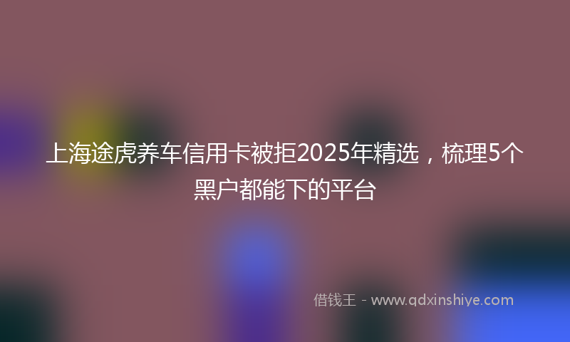 上海途虎养车信用卡被拒2025年精选，梳理5个黑户都能下的平台