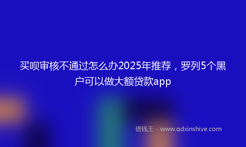 买呗审核不通过怎么办2025年推荐，罗列5个黑户可以做大额贷款app