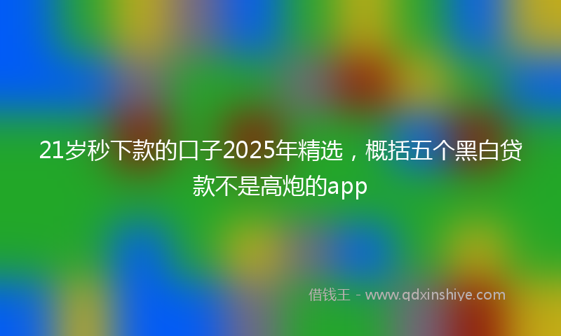 21岁秒下款的口子2025年精选，概括五个黑白贷款不是高炮的app