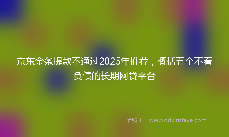 京东金条提款不通过2025年推荐，概括五个不看负债的长期网贷平台