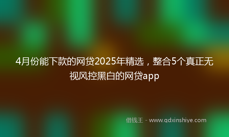 4月份能下款的网贷2025年精选，整合5个真正无视风控黑白的网贷app