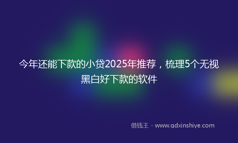 今年还能下款的小贷2025年推荐，梳理5个无视黑白好下款的软件