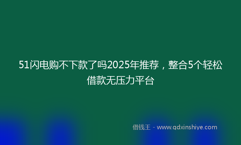 51闪电购不下款了吗2025年推荐，整合5个轻松借款无压力平台
