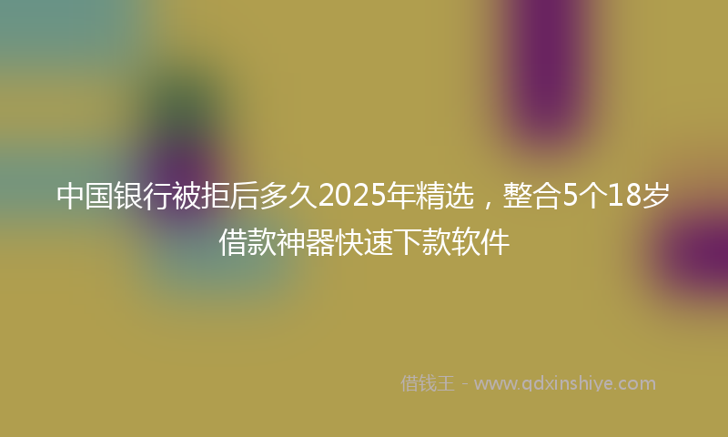中国银行被拒后多久2025年精选，整合5个18岁借款神器快速下款软件