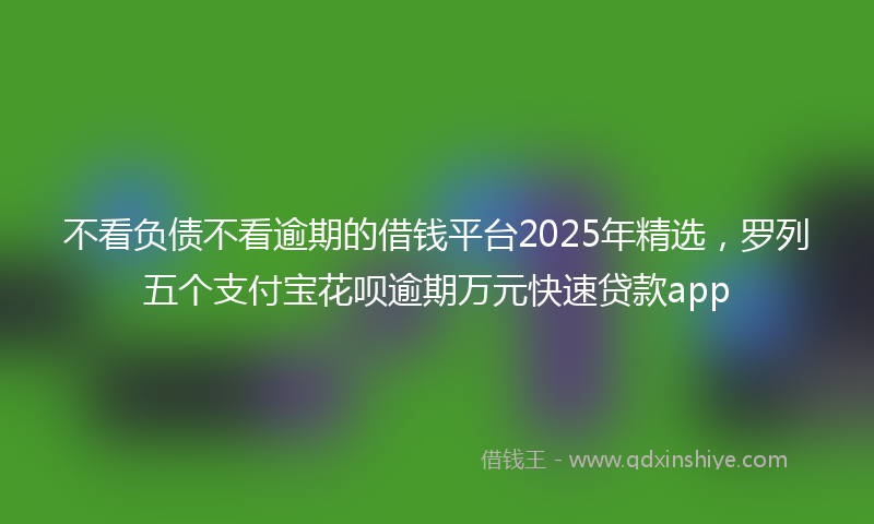 不看负债不看逾期的借钱平台2025年精选，罗列五个支付宝花呗逾期万元快速贷款app