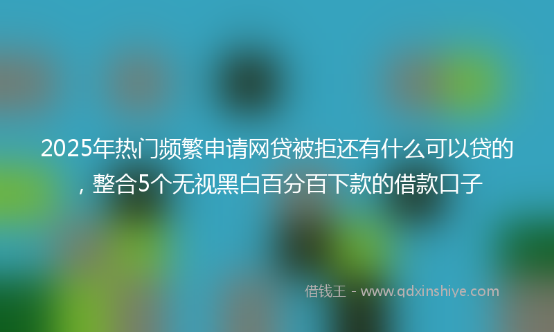 2025年热门频繁申请网贷被拒还有什么可以贷的，整合5个无视黑白百分百下款的借款口子