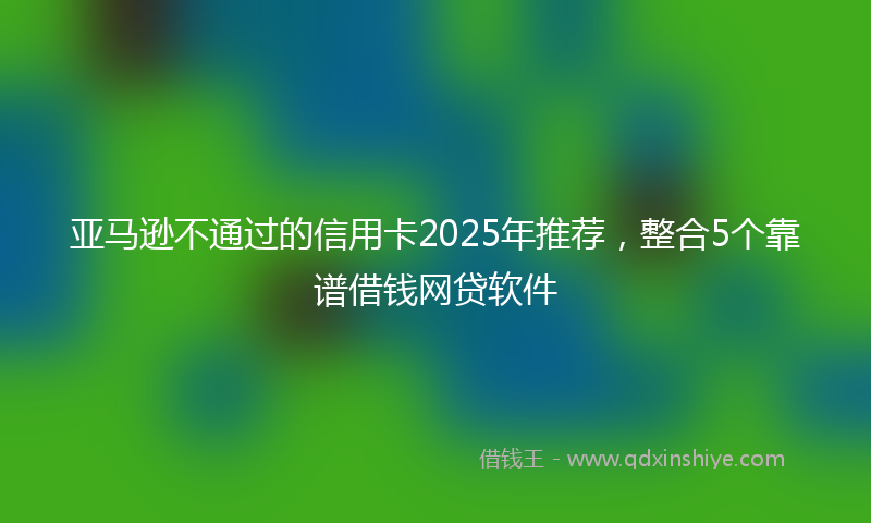 亚马逊不通过的信用卡2025年推荐，整合5个靠谱借钱网贷软件