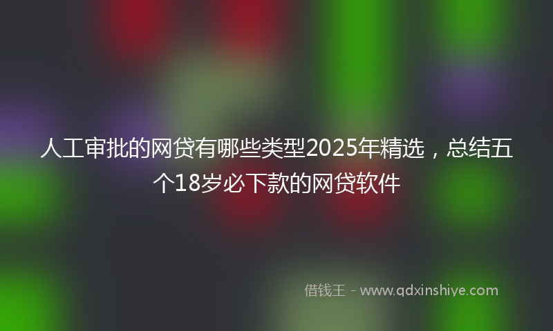 人工审批的网贷有哪些类型2025年精选，总结五个18岁必下款的网贷软件