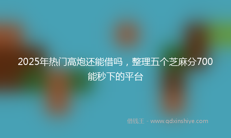 2025年热门高炮还能借吗，整理五个芝麻分700能秒下的平台