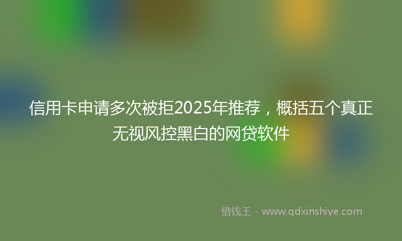 信用卡申请多次被拒2025年推荐，概括五个真正无视风控黑白的网贷软件