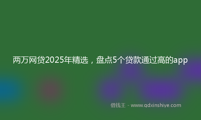 两万网贷2025年精选，盘点5个贷款通过高的app